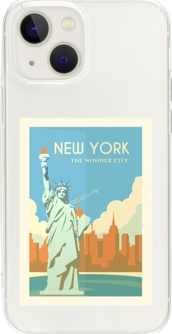 Butikcase İphone 15 Newyork Wonder City Şeffaf Telefon Kılıfı - Image 1