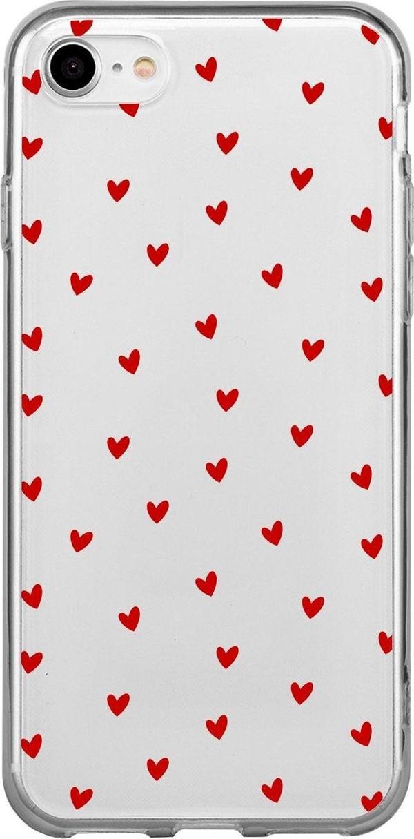 Butikcase İphone 8 Minik Kalpler Slience Şeffaf Telefon Kılıfı - Image 1