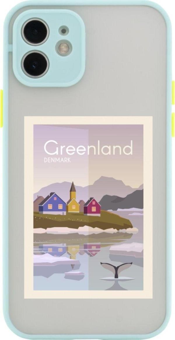 Butikcase Iphone 11 Lüx Kamera Lens Korumalı Greenland Denmark Su Yeşili Telefon Kılıfı - Image 1
