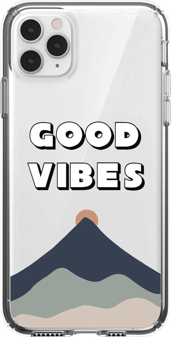 Mooodcase Iphone 11 Good Vibes Premium Şeffaf Silikon Kılıf - Image 1
