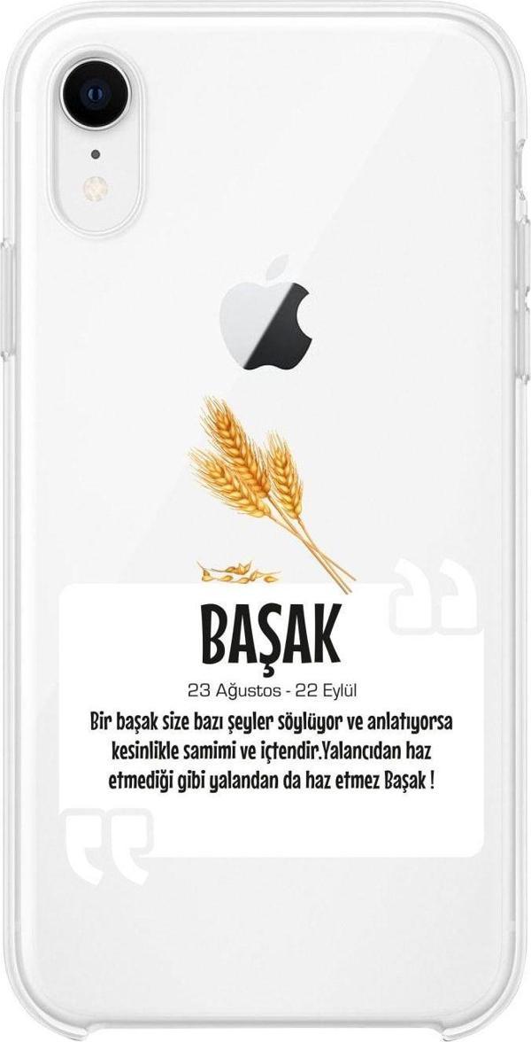 Butikcase İphone Xr Başak Yıldız Desenli Şeffaf Telefon Kılıfı - Image 1