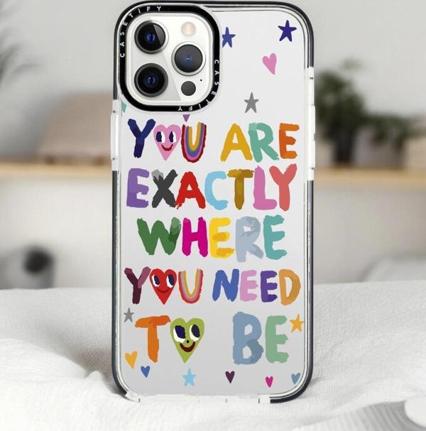 Mooodcase İphone 14 Pro Need To Be Desenli Casetify Darbe Emci Silikonlu Telefon Kılıfı - Image 1