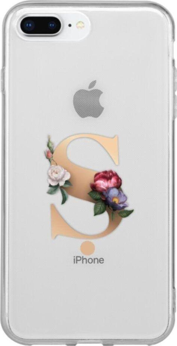 Mooodcase İphone 8 Plus Ş Harfi Desenli Şeffaf Telefon Kılıfı - Image 1