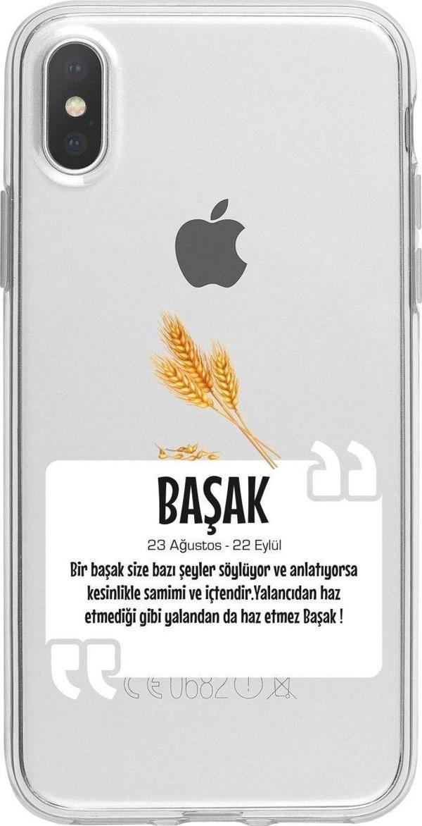 Butikcase İphone Xs Max Başak Yıldız Desenli Şeffaf Telefon Kılıfı - Image 1