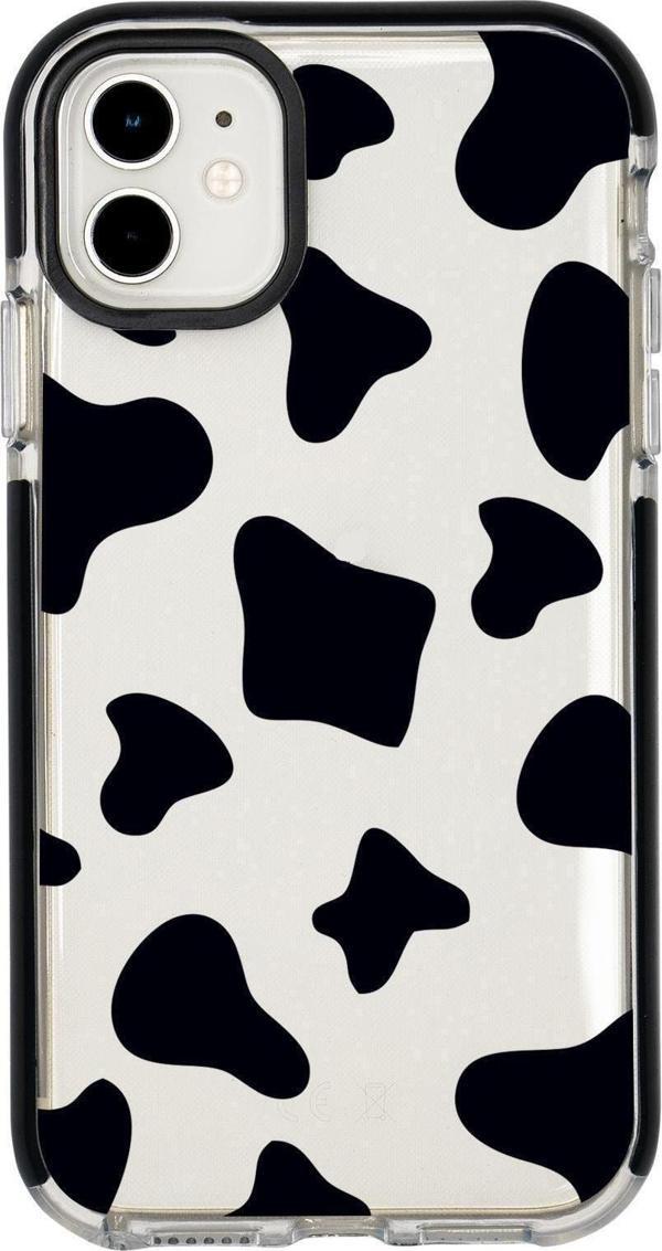 Mooodcase Iphone 11 Inek Desenli Candy Bumper Silikonlu Telefon Kılıfı - Image 1