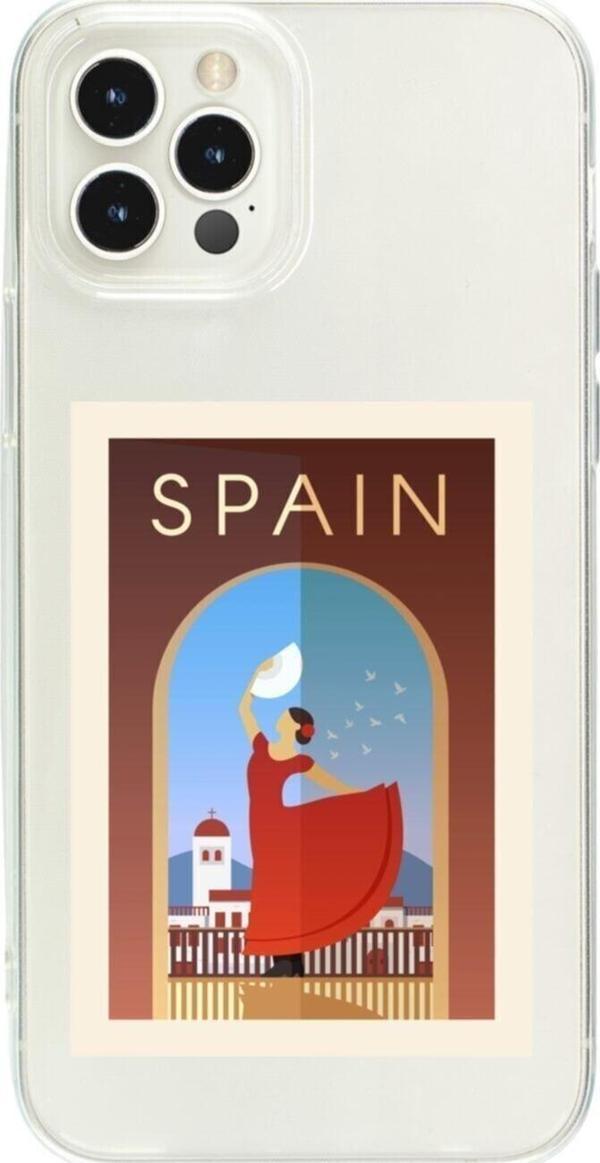 Butikcase İphone 15 Pro Spain Şeffaf Telefon Kılıfı - Image 1