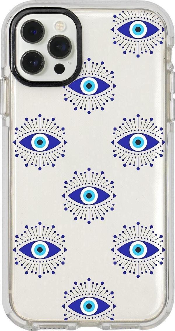 Mooodcase İphone 12 Pro Max Uyumlu Mystic Aura Desenli Candy Bumper Silikonlu Telefon Kılıfı - Image 1