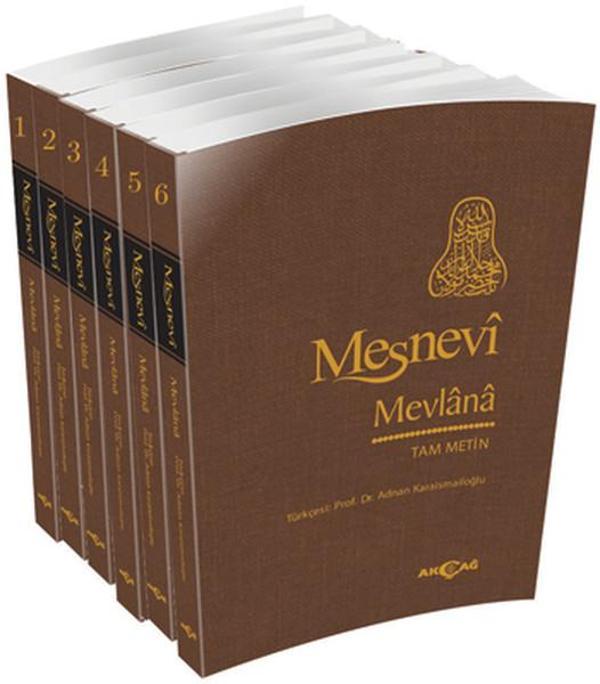 Mesnevi - Tam Metin (Küçük Boy - 6 Kitap Takım) - Akçağ Yayınları - Image 1