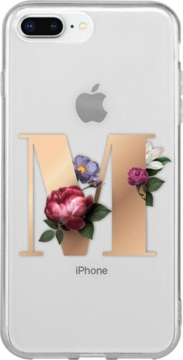 Mooodcase İphone 7 Plus M Harfi Desenli Şeffaf Telefon Kılıfı - Image 1