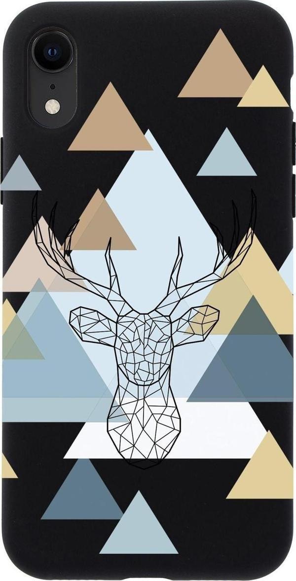 Mooodcase İphone Xr Polygon Deer Premium Silikonlu Telefon Kılıfı - Image 1