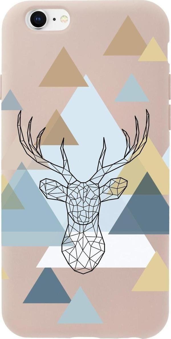 Mooodcase İphone 6 Plus Polygon Deer Premium Silikonlu Telefon Kılıfı - Image 1