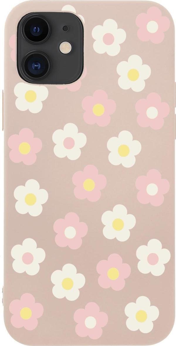 Mooodcase İphone 12 Uyumlu Minik Çiçekler Desenli Premium Silikonlu Telefon Kılıfı - Image 1