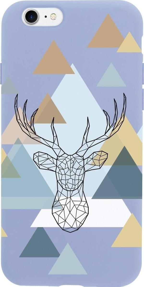 Mooodcase İphone Se 2020 Polygon Deer Premium Silikonlu Telefon Kılıfı - Image 1
