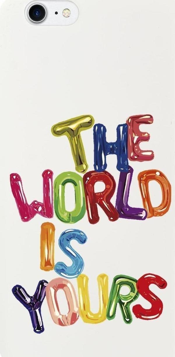 Mooodcase İphone Se 2020 The World Is Yours Desenli Premium Silikonlu Telefon Kılıfı - Image 1