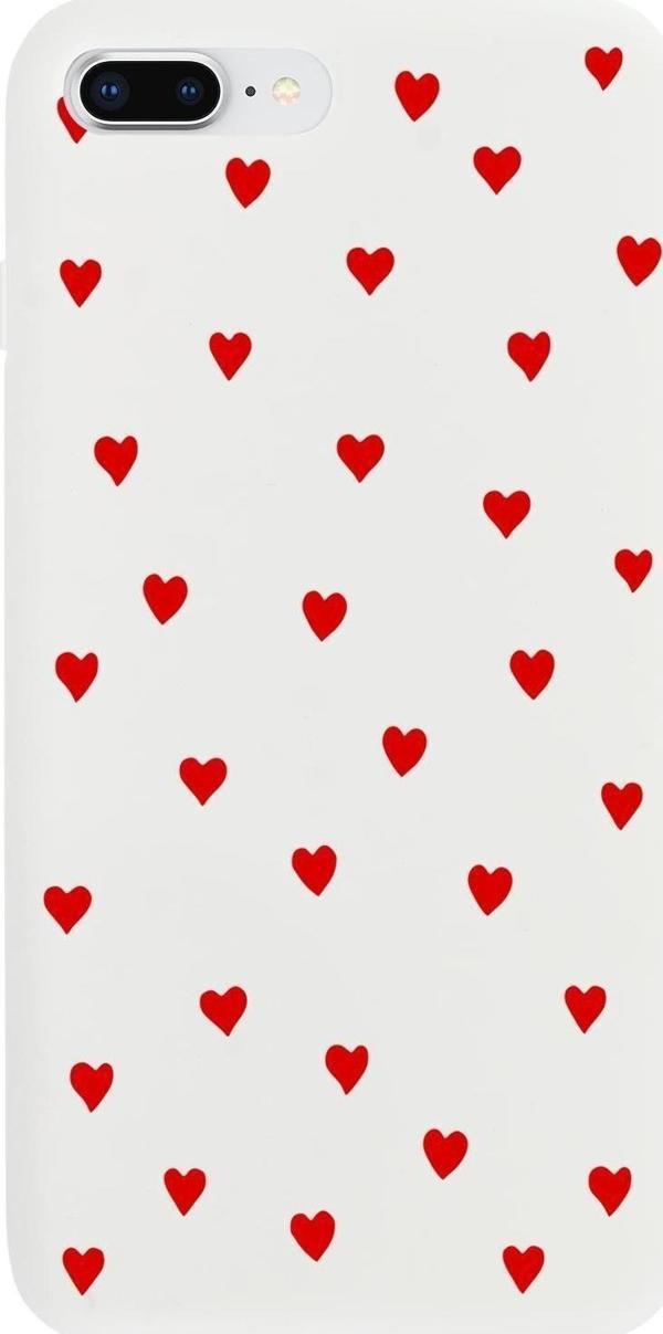 Mooodcase İphone 7 Plus Uyumlu Sevimli Kalpler Desenli Premium Silikonlu Telefon Kılıfı - Image 1