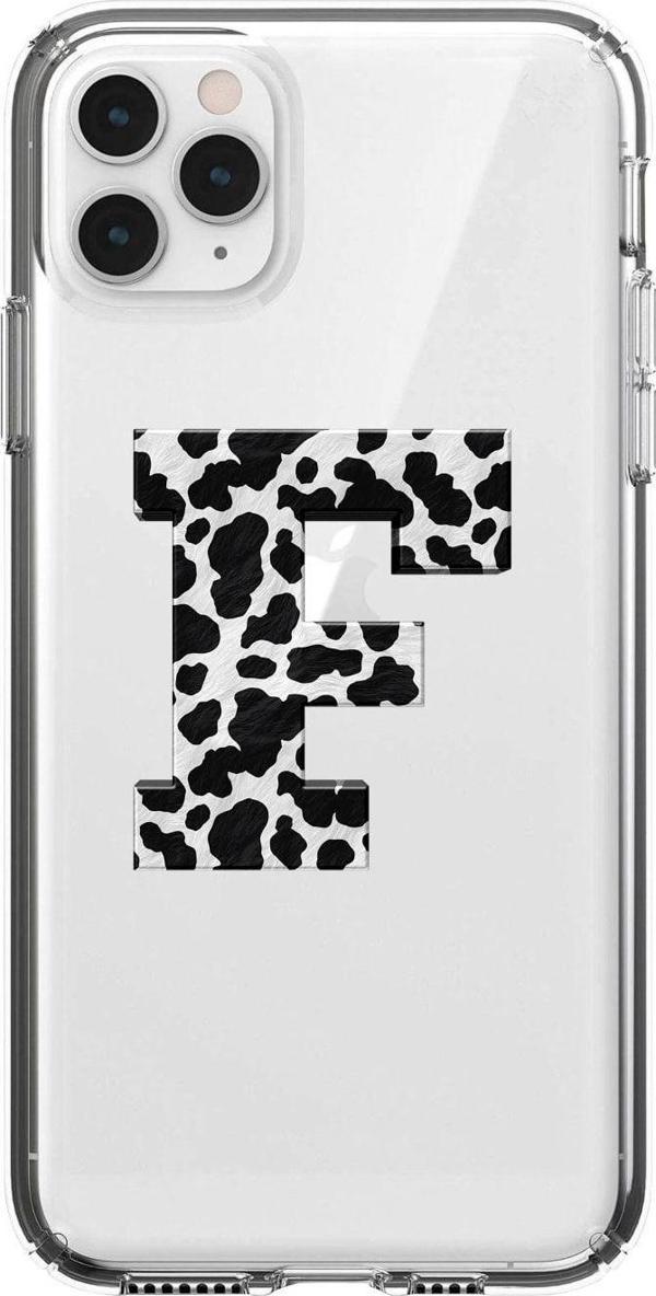 Butikcase Iphone 11 Pro Max F Harfi Desenli Şeffaf Telefon Kılıfı - Image 1