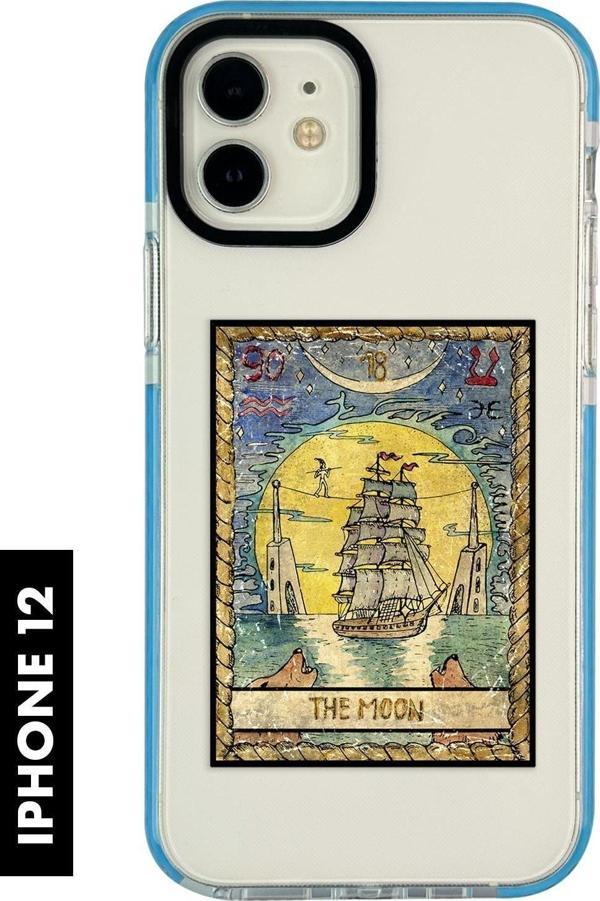 Mooodcase İphone 12 Uyumlu The Moon Desenli Premium Silikonlu Candy Telefon Kılıfı - Image 1