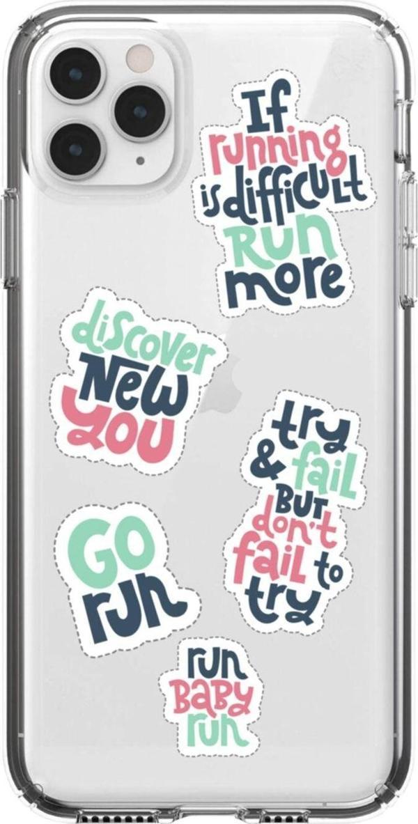 Butikcase Iphone 11 Pro Run Baby Run Şeffaf Telefon Kılıfı - Image 1