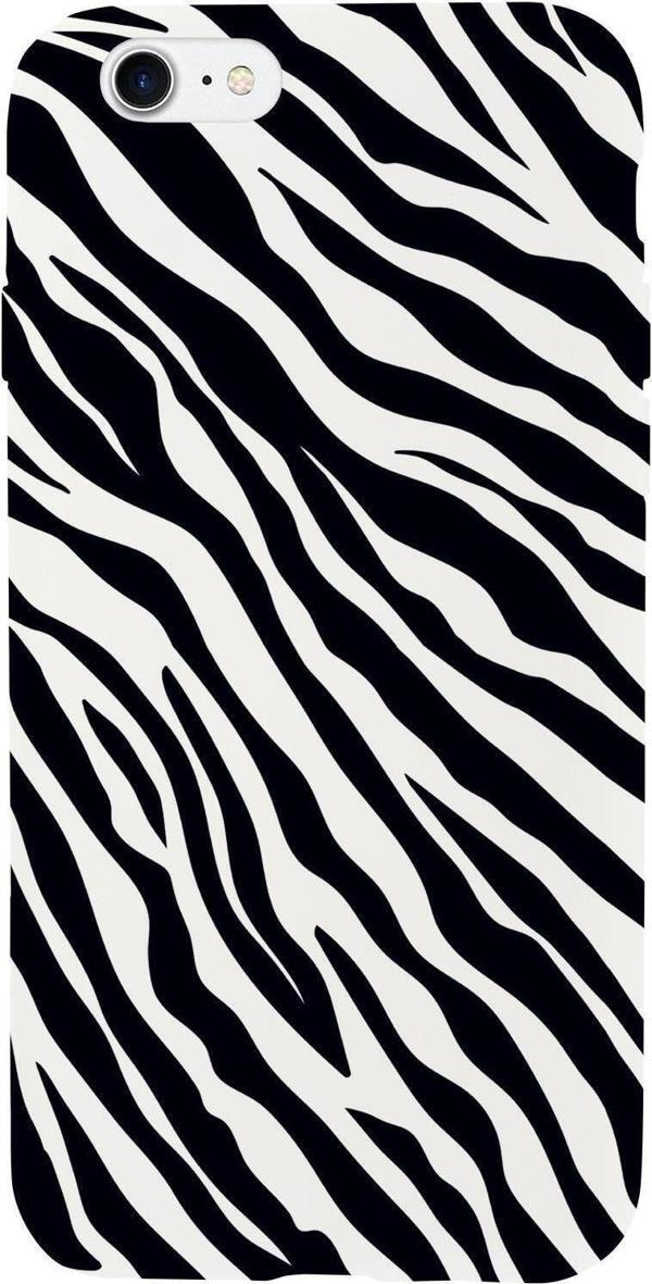 Mooodcase İphone 8 Zebra Pattern Premium Silikonlu Telefon Kılıfı - Image 1