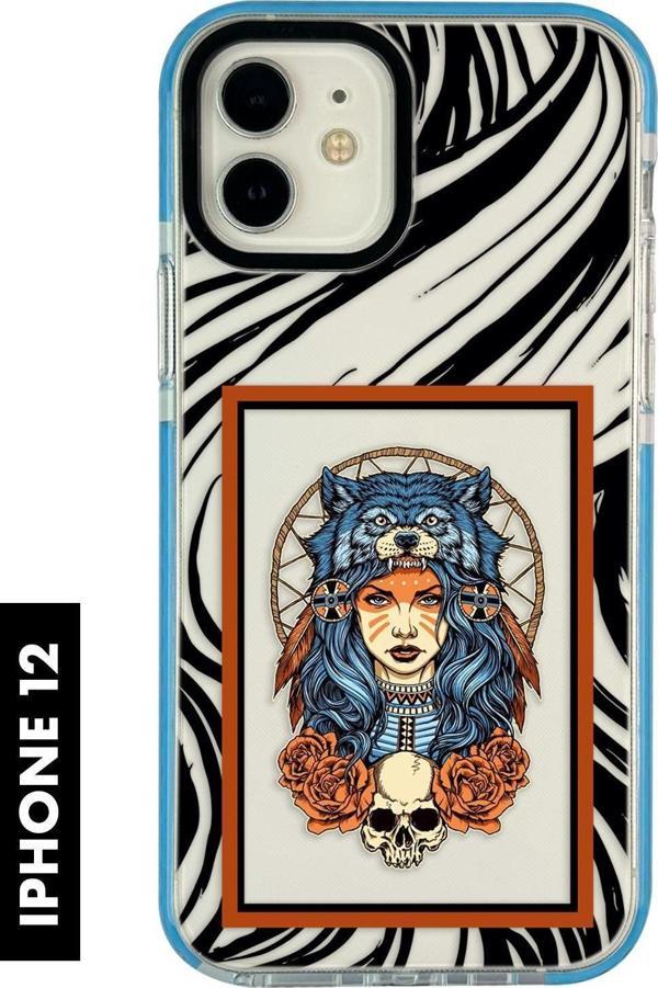 Mooodcase İphone 12 Uyumlu Warrior Woman Desenli Premium Silikonlu Candy Telefon Kılıfı - Image 1