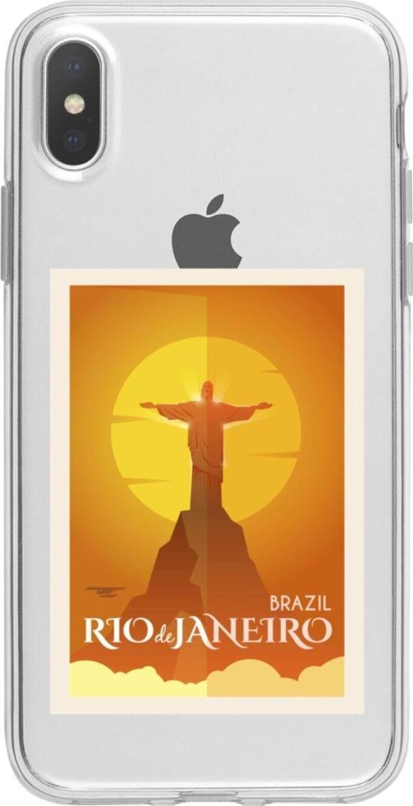 Butikcase İphone Xs Max Uyumlu Brazil Rio Jenario Şeffaf Telefon Kılıfı - Image 1