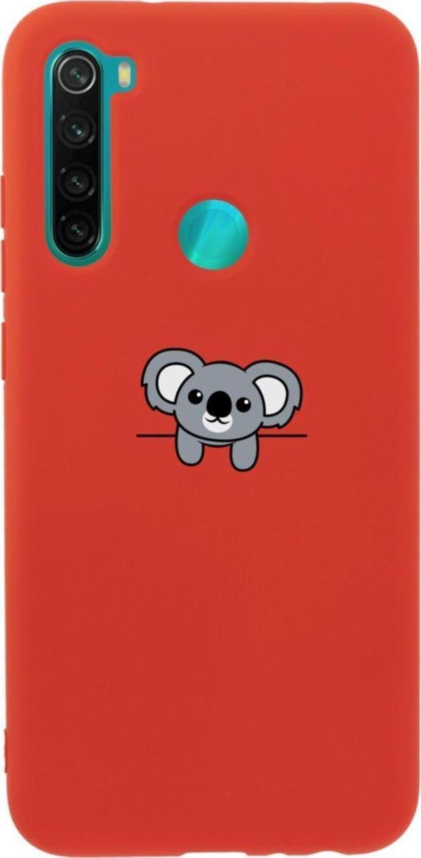 Butikcase Xiaomi Redmi Note 8 Koala Premium Silikonlu Lansman Kırmızı Telefon Kılıfı - Image 1
