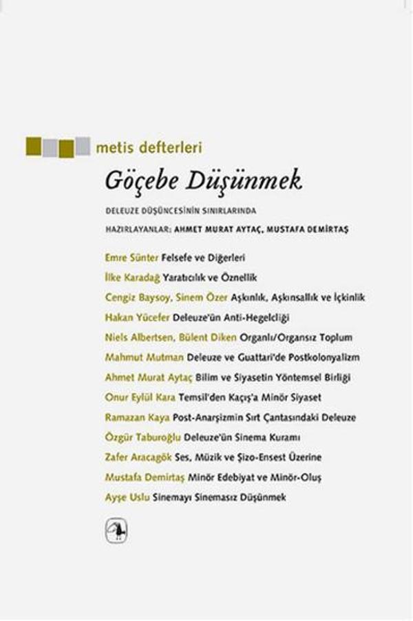 Göçebe Düşünmek - Metis Yayınları - Image 1