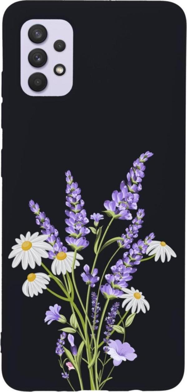 Butikcase Samsung A32 Lavander Premium Silikonlu Lansman Siyah Telefon Kılıfı - Image 1