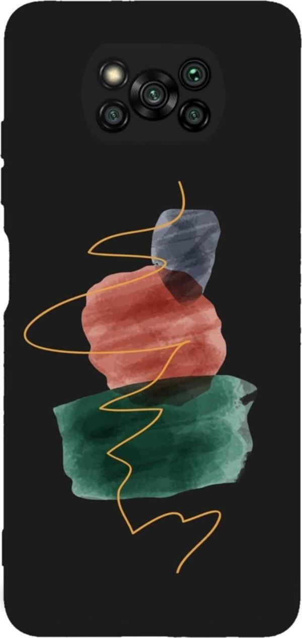 Butikcase Poco X3 Pro Art 4 Premium Silikonlu Lansman Siyah Telefon Kılıfı - Image 1