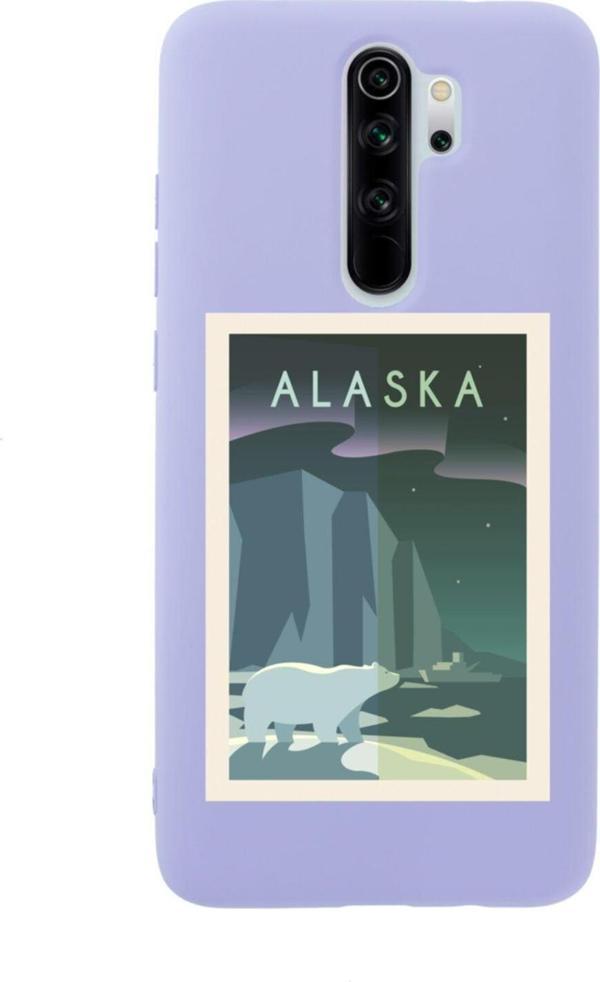 Butikcase Xiaomi Redmi Note 8 Pro Alaska Premium Silikonlu Lansman Lila Telefon Kılıfı - Image 1