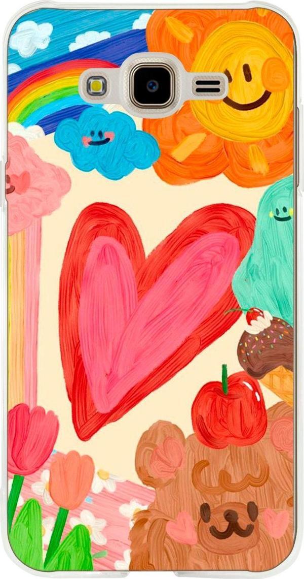 Mooodcase Galaxy J7 Core Uyumlu Funny Desenli Şeffaf Silikonlu Telefon Kılıfı - Image 1