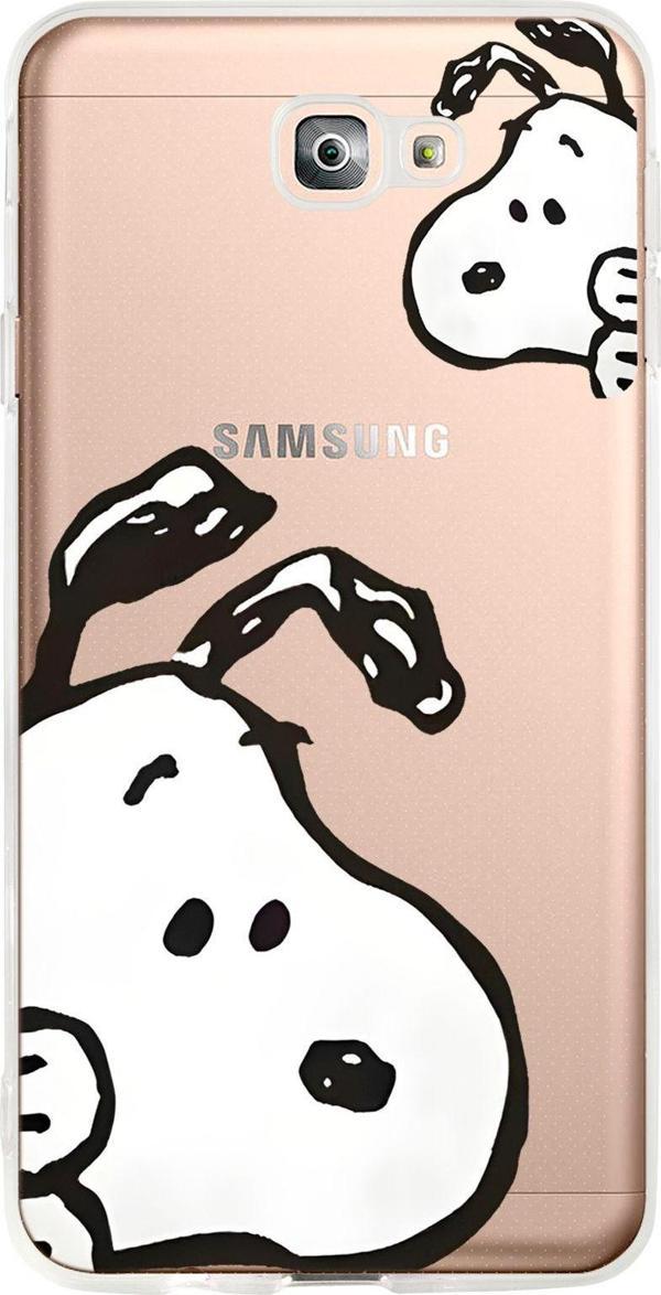 Mooodcase Galaxy J7 Prime Uyumlu Cool Doggo Desenli Şeffaf Silikonlu Telefon Kılıfı - Image 1