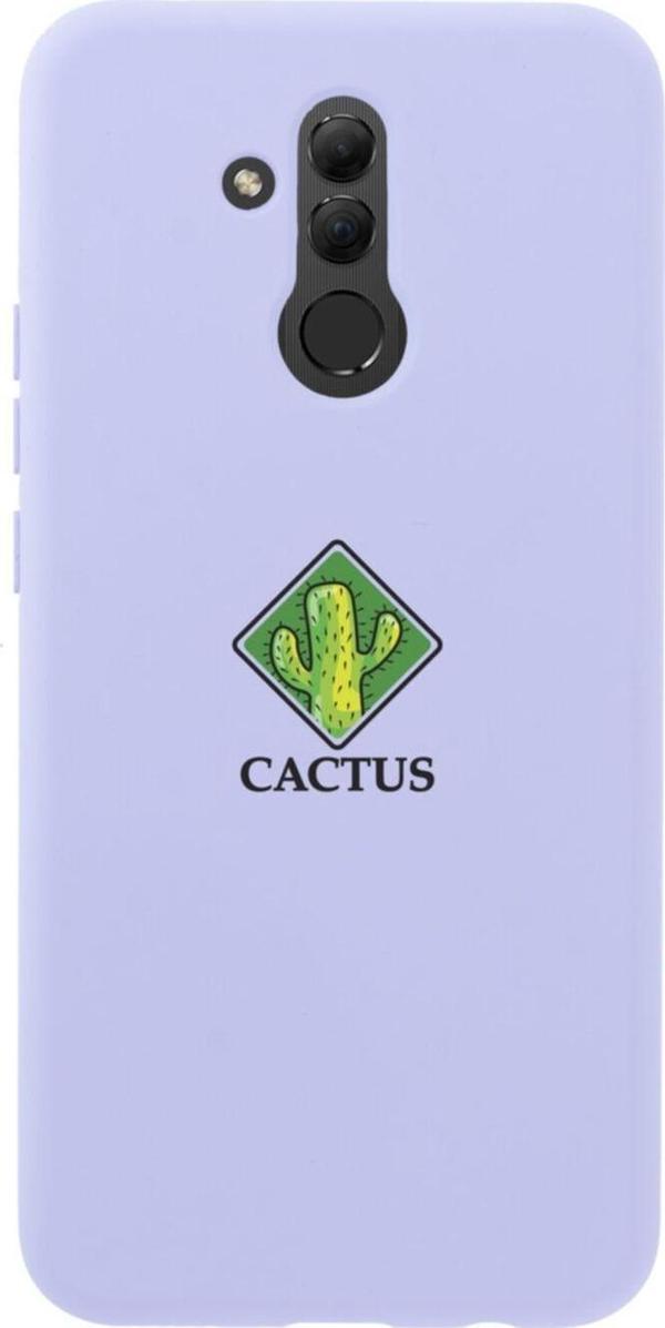 Butikcase Huawei Mate 20 Lite Kaktüs Üçgen Premium Silikonlu Lansman Lila Telefon Kılıfı - Image 1