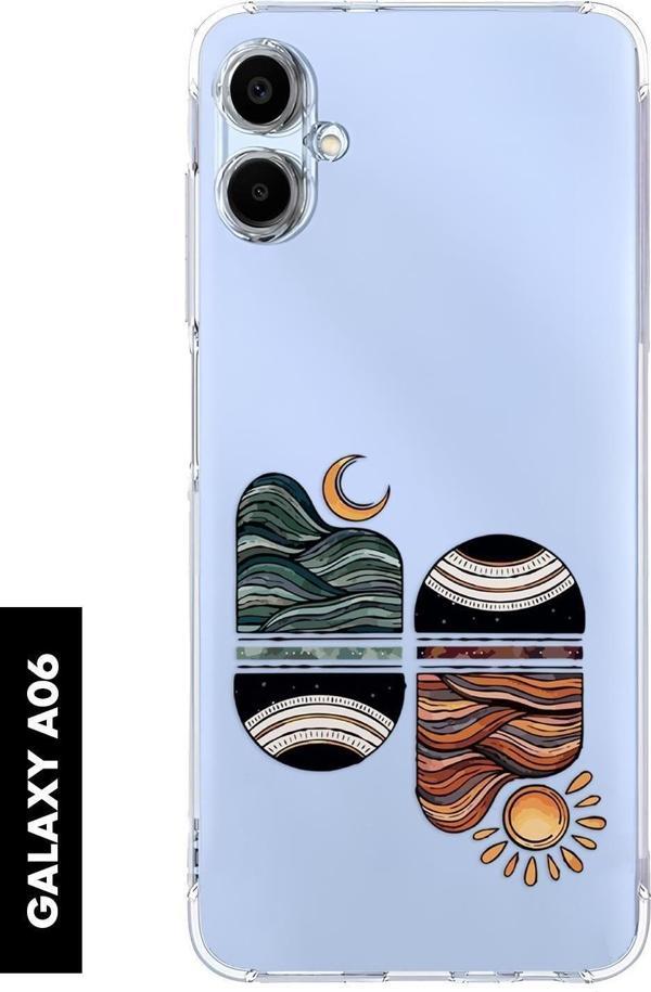 Mooodcase Samsung A06 Uyumlu Sunset Wave Desenli Premium Silikonlu Şeffaf Telefon Kılıfı - Image 1