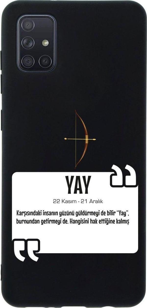 Butikcase Samsung A71 Yay Burcu Desenli Premium Silikonlu Lansman Siyah Telefon Kılıfı - Image 1
