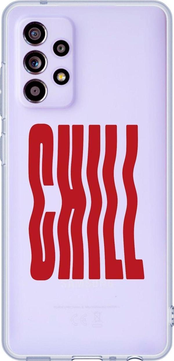 Mooodcase Galaxy A53 Uyumlu Chill Desenli Şeffaf Silikonlu Telefon Kılıfı - Image 1