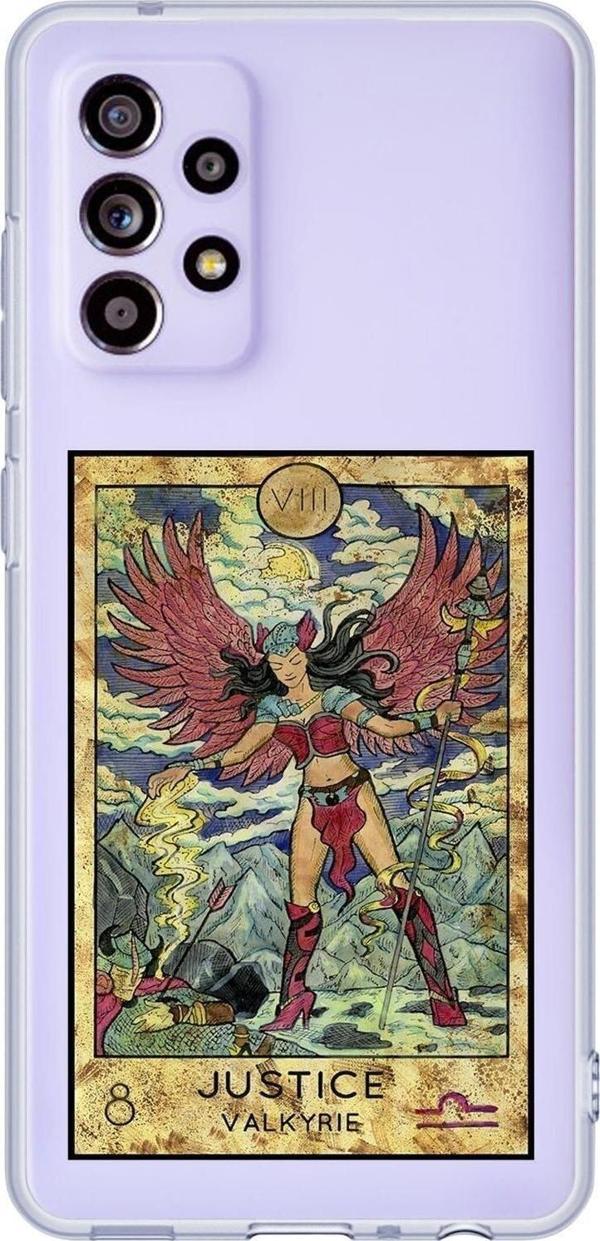 Mooodcase Galaxy A52 Uyumlu Justice Valkyrie Desenli Premium Şeffaf Silikonlu Telefon Kılıfı - Image 1