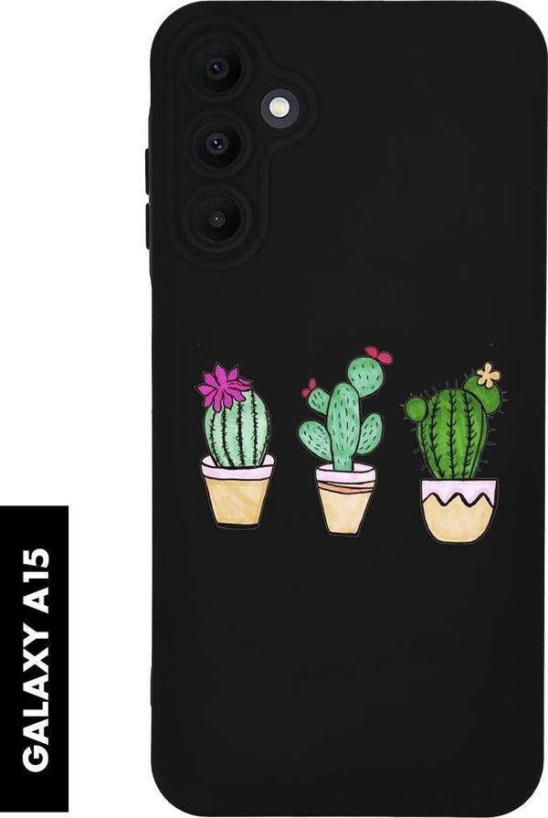 Mooodcase Samsung A15 Uyumlu Üçlü Kaktüs Desenli Premium Silikonlu Lansman Telefon Kılıfı - Image 1