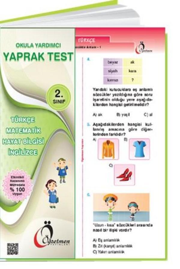 2. Sınıf Okula Yardımcı Yaprak Test - Öğretmen Yayınları - Image 1