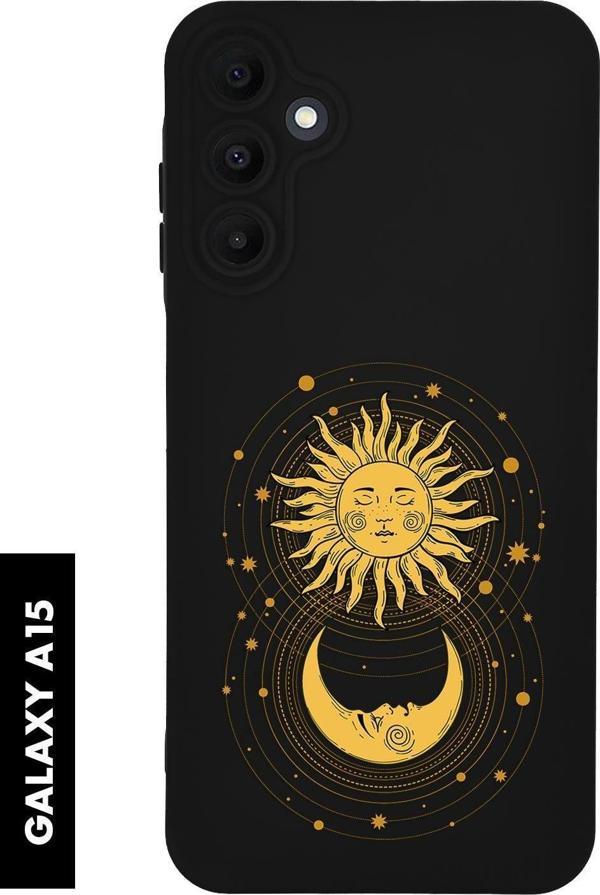 Mooodcase Samsung A15 Uyumlu Moon And Sun Desenli Premium Silikonlu Lansman Telefon Kılıfı - Image 1