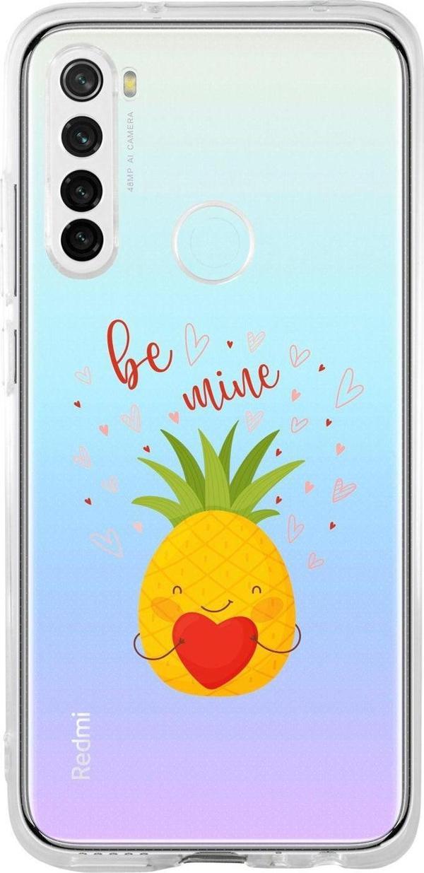 Mooodcase Redmi Note 8 Uyumlu Be Mine Desenli Premium Şeffaf Silikon Kılıf - Image 1