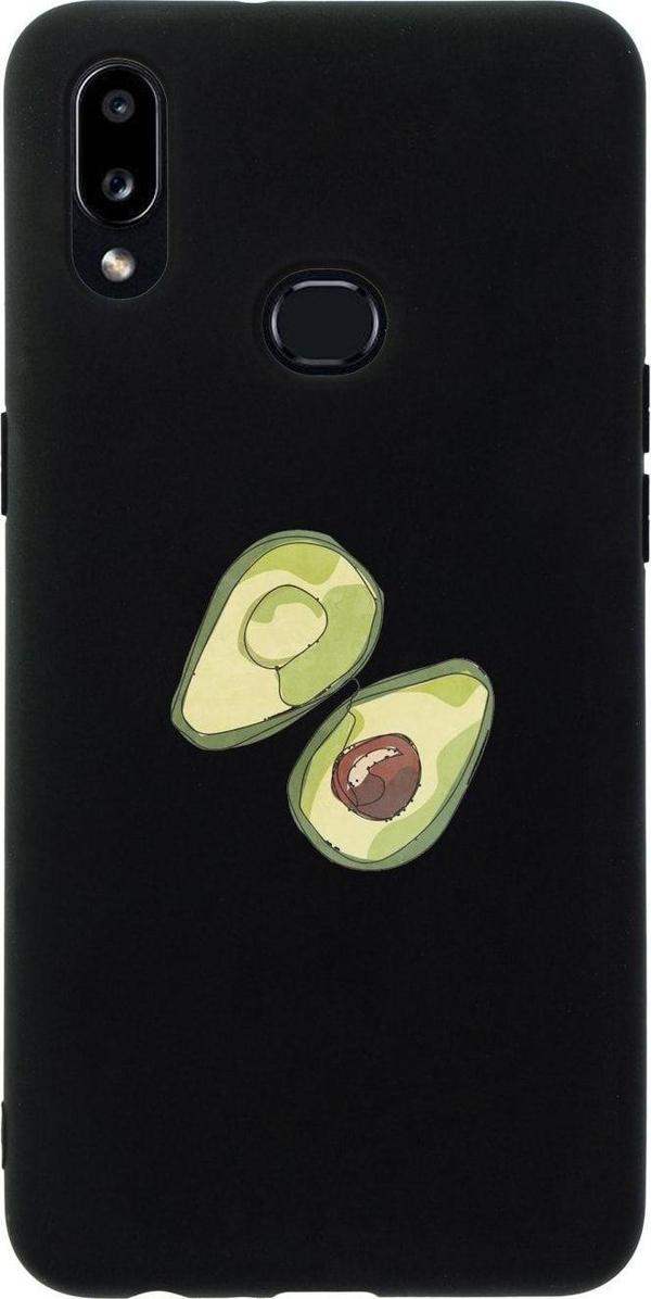 Mooodcase Samsung A10S Avokado Art Premium Silikonlu Siyah Telefon Kılıfı - Image 1
