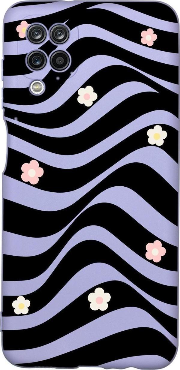 Mooodcase Samsung A12 Uyumlu Flowers İn Illusion Premium Silikonlu Telefon Kılıfı - Image 1