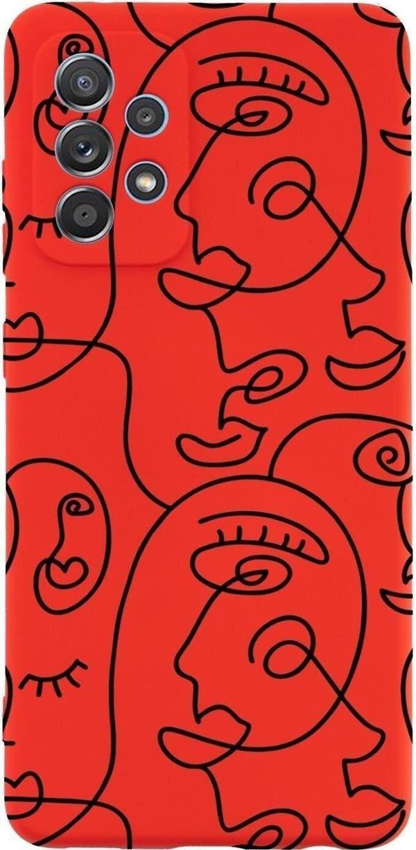 Mooodcase Samsung A23 Uyumlu Face Art Desenli Premium Silikonlu Lansman Telefon Kılıfı - Image 1