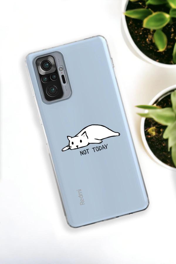 Mooodcase Xiaomi Redmi Note 10 Pro Uyumlu Not Today Desenli Premium Silikonlu Şeffaf Telefon Kılıfı - Image 1