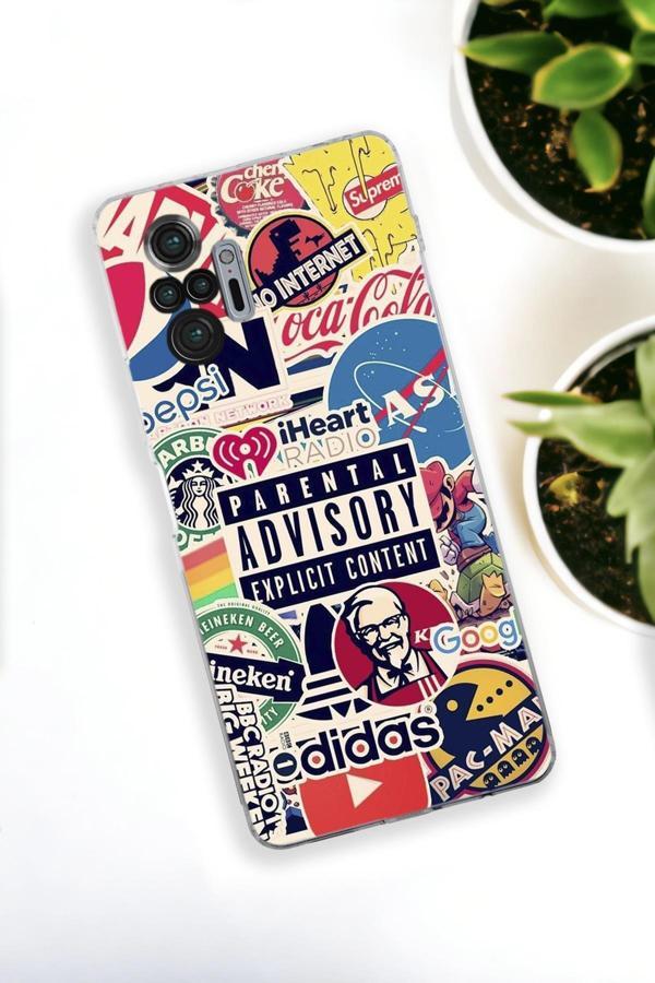 Mooodcase Xiaomi Redmi Note 10 Pro Uyumlu Parental Desenli Premium Silikonlu Şeffaf Telefon Kılıfı - Image 1