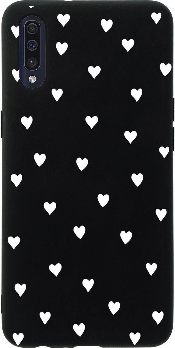 Mooodcase Samsung A50 Uyumlu Siyah Kalpler Desenli Premium Silikonlu Telefon Kılıfı - Image 1