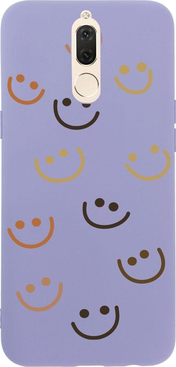 Mooodcase Huawei Mate 10 Lite Smile Premium Silikonlu Lila Telefon Kılıfı - Image 1