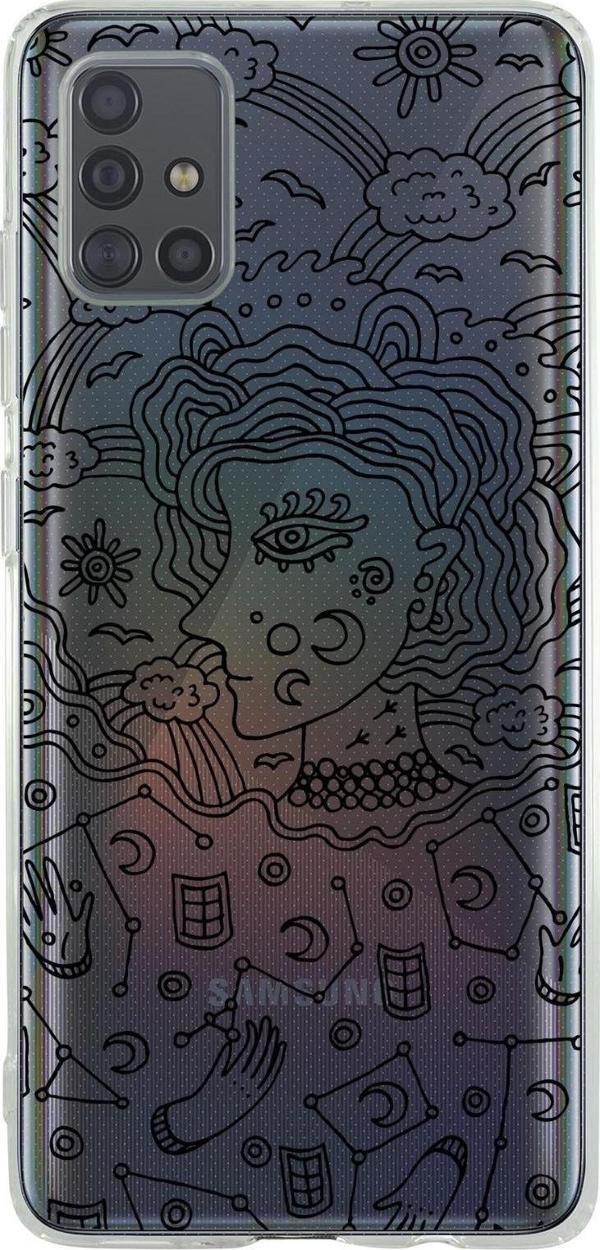 Mooodcase Samsung A71 Art Of Astrology Premium Şeffaf Silikon Kılıf - Image 1