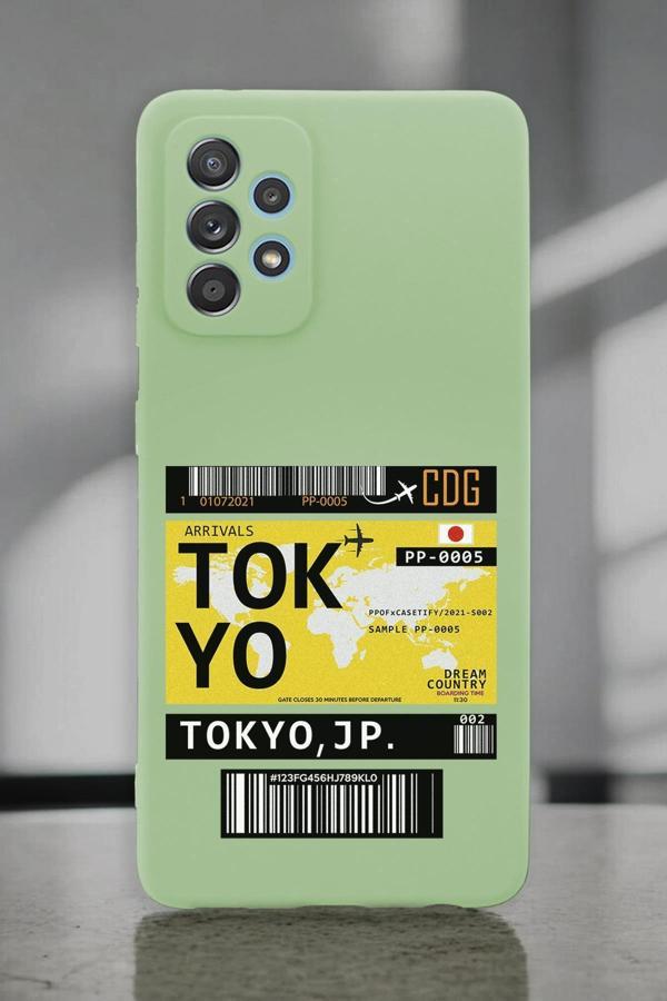 Mooodcase Samsung A52 Uyumlu Tokyo Ticket Desenli Premium Silikonlu Lansman Telefon Kılıfı - Image 1